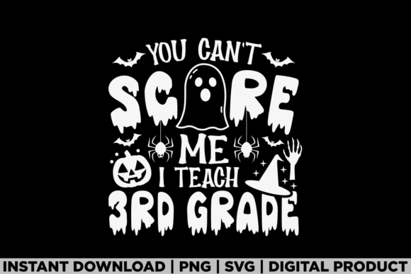 3rd Grade Halloween Teacher Spooky Shirt Graphics