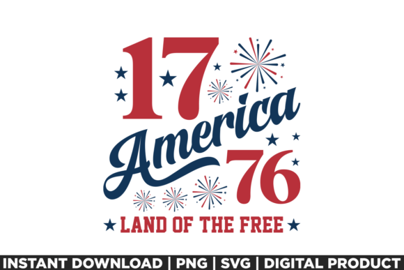 4th of July Land of the Free 1776 Americ