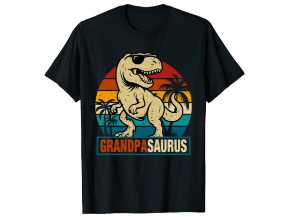 Grandpasaurus Dinosaur Family T-Shirt Graphics