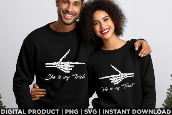 Halloween Couple Trick Treat Matching Graphics