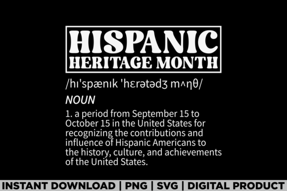 Hispanic Heritage Month Noun Shirt Graphics