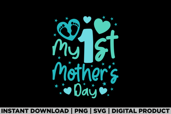 My First Mothers Day Mom Gift Mommy Tee Graphics