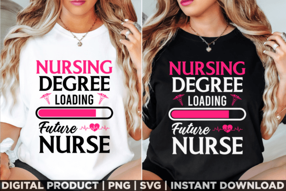 Nursing Degree Loading Future Nurse Graphics