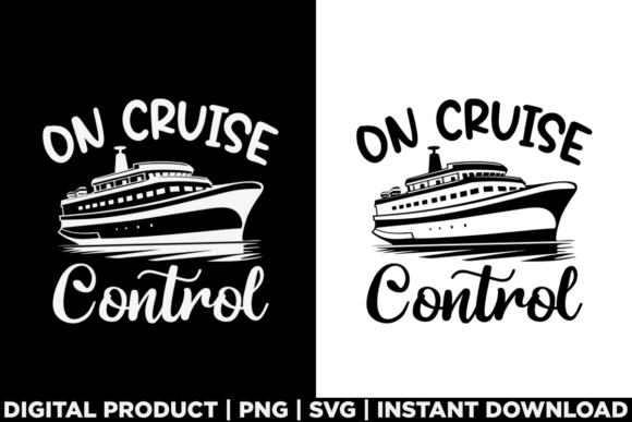 On Cruise Control Summer Vacation Travel Graphics for T-Shirt Designs