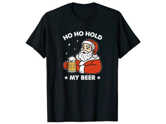 Santa Hold My Beer Christmas T-Shirt Graphics